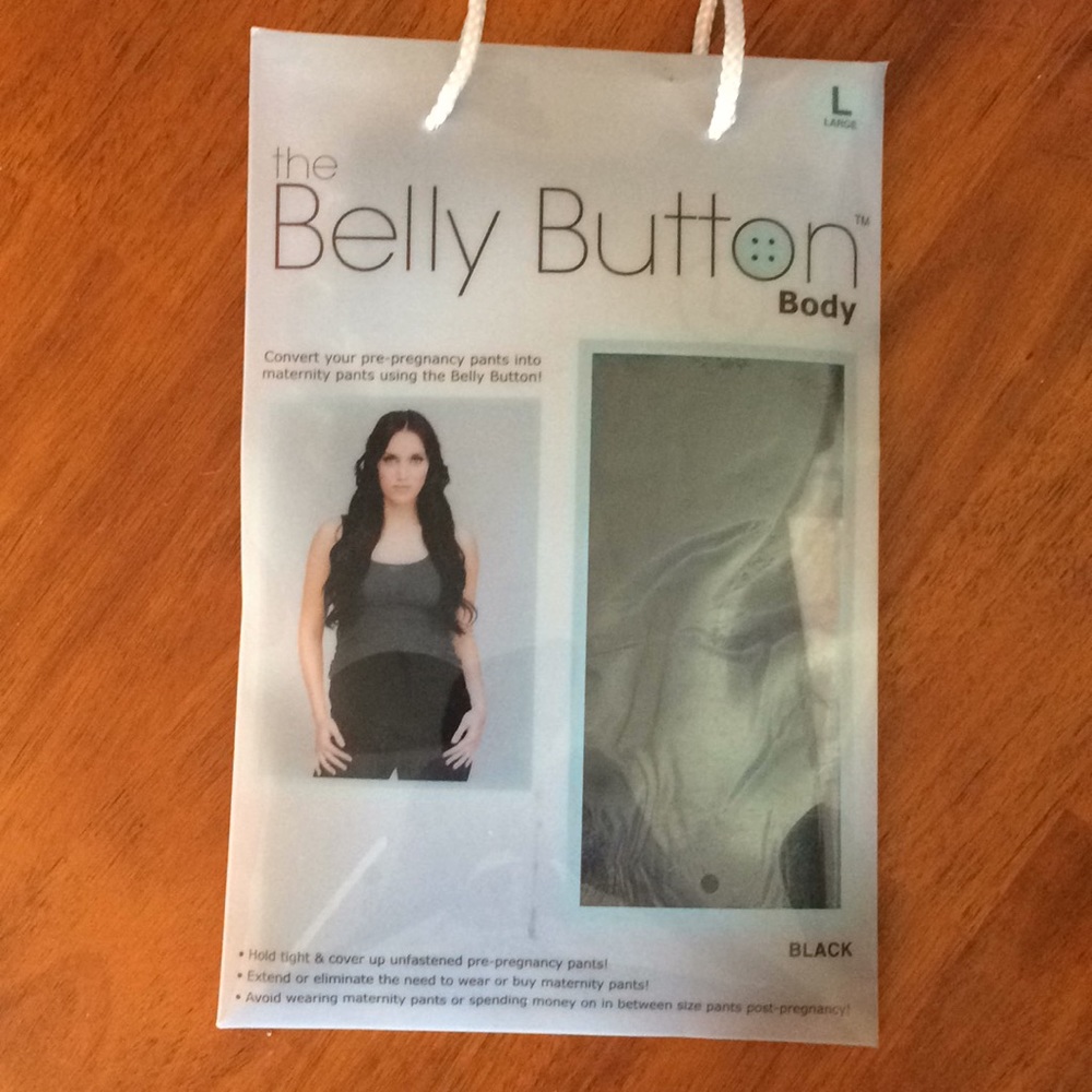 Belly Button L Black Convert pre-pregnancy Pants